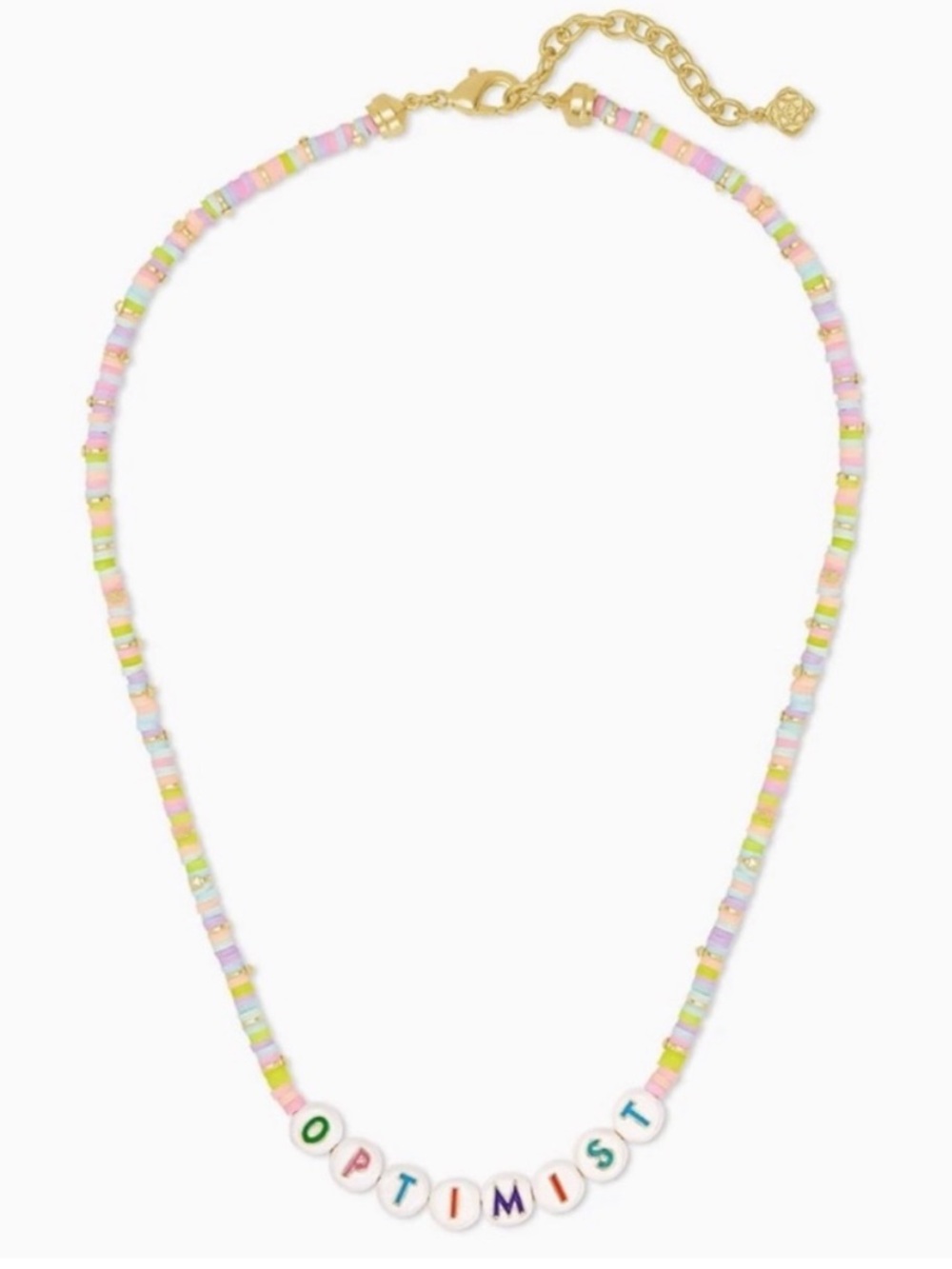 Kendra Scott Optimist Beaded Strand Necklace Pink, Yellow, Green, Blue